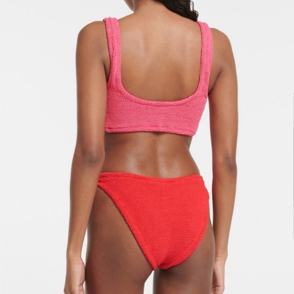 New Hunza g Juno twisted bikini set in hot pink/red one size - Picture 7 of 11